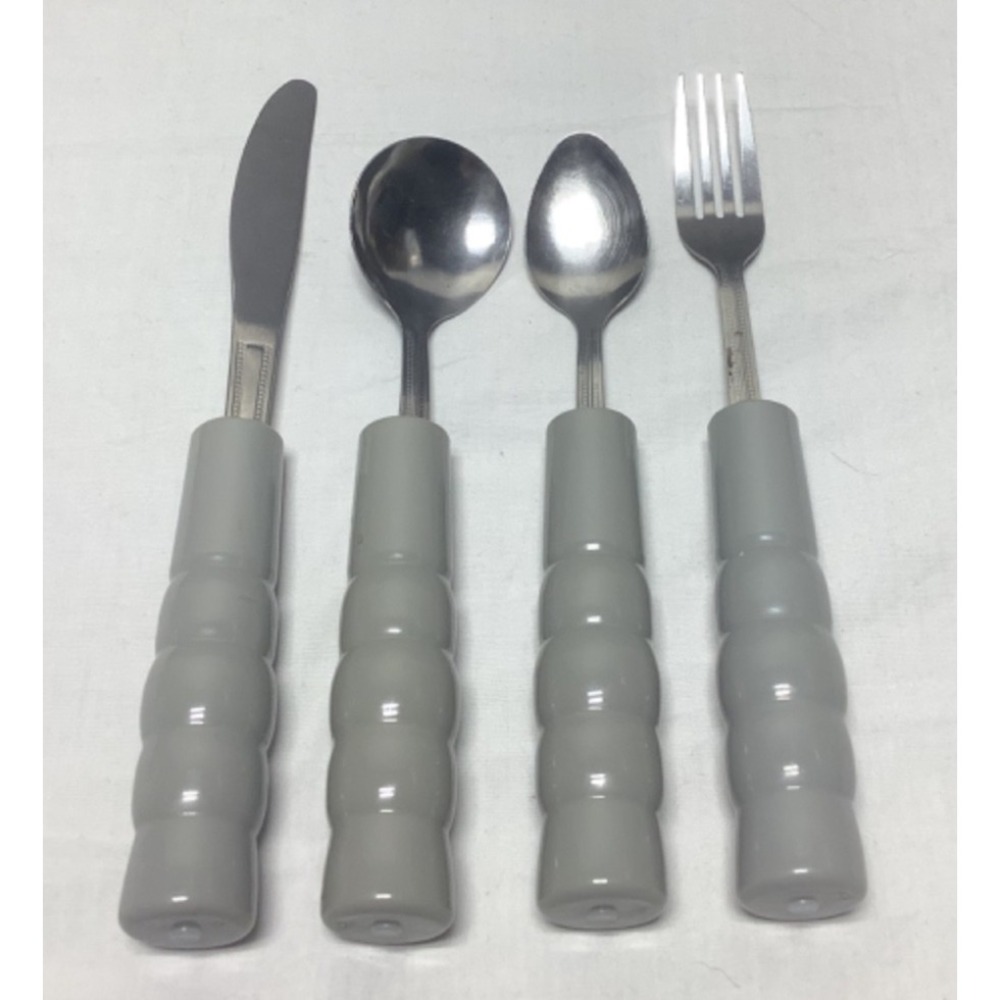 Weighted Stainless Steel Eating Utensils spoon fork knife soup spoon lot of 4